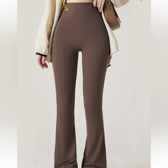 Faja Flare Active Wear Body Shaper Pants | BROWN - Picture 1 of 4